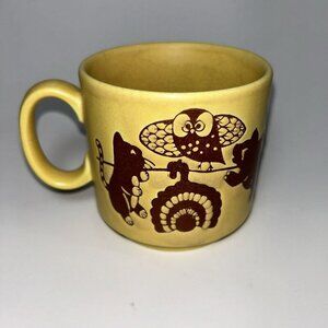 VTG Royal Alma Ironstone PIG OWL KITTY TURKEY COFFEE MUG England